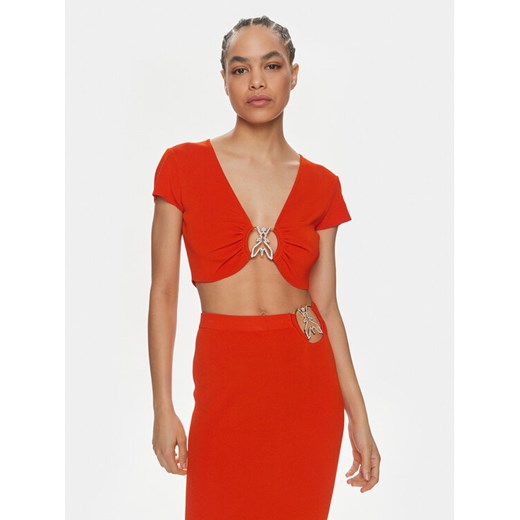 Patrizia Pepe Bluzka 2K0261/K021-R825 Pomarańczowy Slim Fit ze sklepu MODIVO w kategorii Bluzki damskie - zdjęcie 182596158