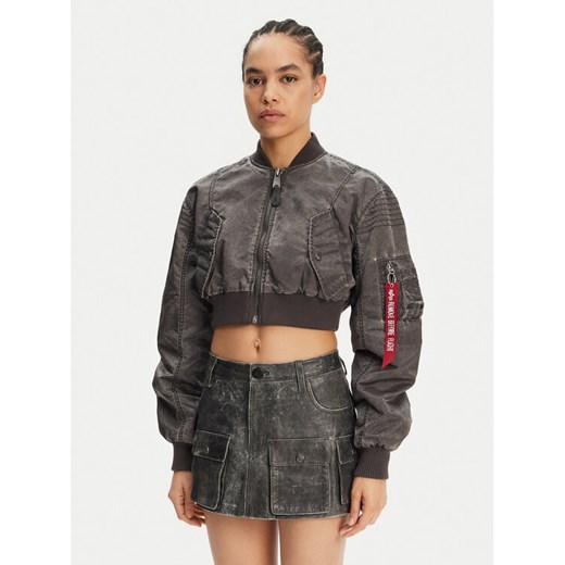 Alpha Industries Kurtka bomber MA-1 Vintage 156002 Szary Regular Fit ze sklepu MODIVO w kategorii Kurtki damskie - zdjęcie 182596177