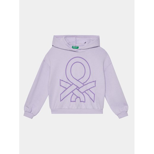 United Colors Of Benetton Bluza 3J68C203I Fioletowy Relaxed Fit ze sklepu MODIVO w kategorii Bluzy dziewczęce - zdjęcie 182596249