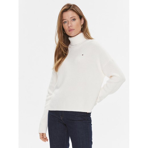 Tommy Hilfiger Golf WW0WW39902 Écru Relaxed Fit ze sklepu MODIVO w kategorii Swetry damskie - zdjęcie 182596309