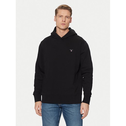 Gant Bluza Original Shield 2014016 Czarny Regular Fit ze sklepu MODIVO w kategorii Bluzy męskie - zdjęcie 182596358