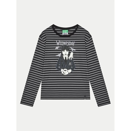 United Colors Of Benetton Bluzka 37JPC10ME Czarny Regular Fit ze sklepu MODIVO w kategorii Bluzki dziewczęce - zdjęcie 182596498