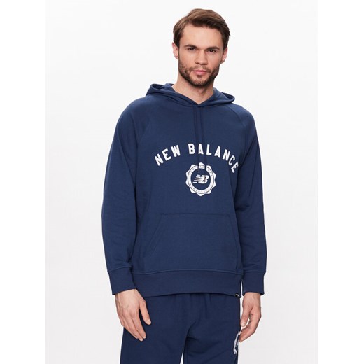 New Balance Bluza Dukserica Sport Seasonal French Terry MT31901 Granatowy Relaxed Fit ze sklepu MODIVO w kategorii Bluzy męskie - zdjęcie 182596506
