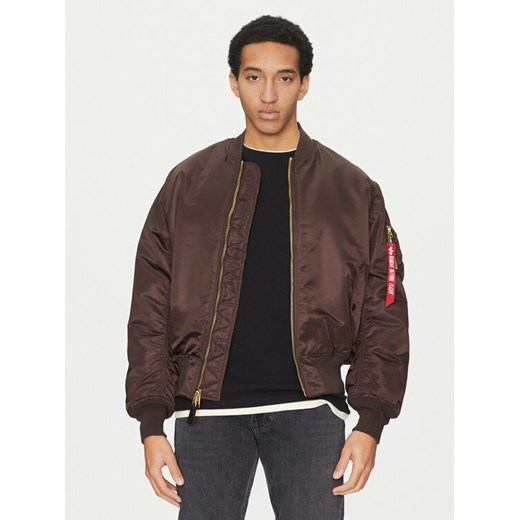 Alpha Industries Kurtka bomber Ma-1 100101 Brązowy Regular Fit ze sklepu MODIVO w kategorii Kurtki męskie - zdjęcie 182596529