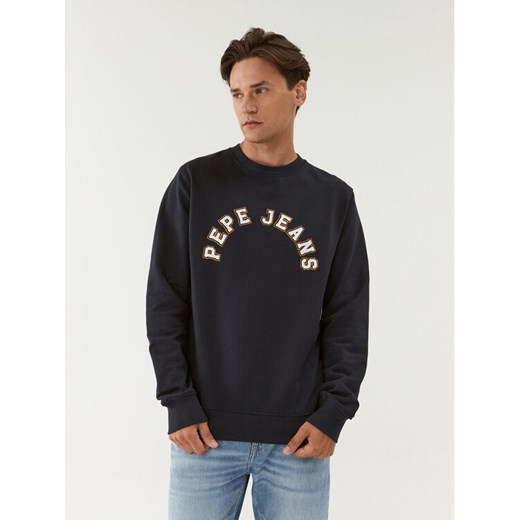 Pepe Jeans Bluza Westend Sweat PM582524 Granatowy Regular Fit ze sklepu MODIVO w kategorii Bluzy męskie - zdjęcie 182596546