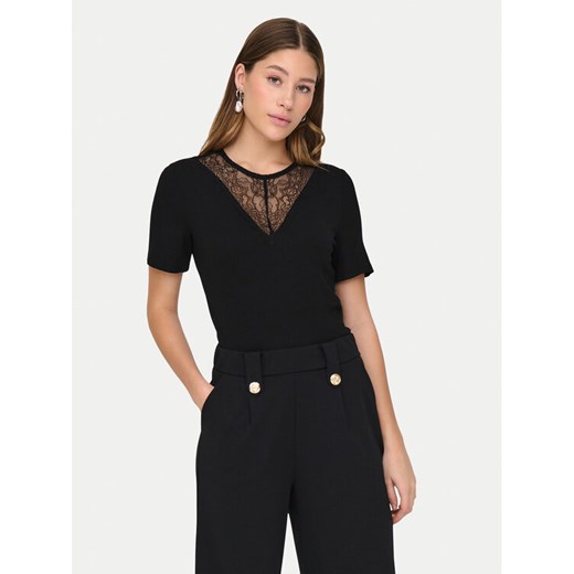 JDY T-Shirt Roxy 15341671 Czarny Slim Fit ze sklepu MODIVO w kategorii Bluzki damskie - zdjęcie 182596599