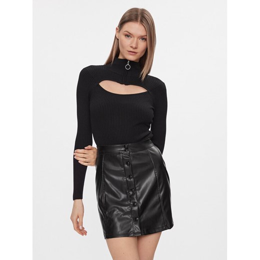 Brave Soul Sweter LK-364ZIP Czarny Regular Fit ze sklepu MODIVO w kategorii Swetry damskie - zdjęcie 182596648