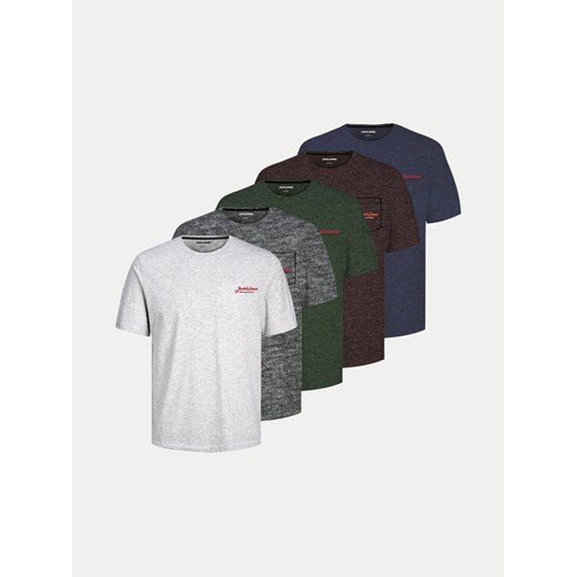 Jack&Jones Komplet 5 t-shirtów Erik 12267869 Kolorowy Relaxed Fit ze sklepu MODIVO w kategorii T-shirty męskie - zdjęcie 182596737