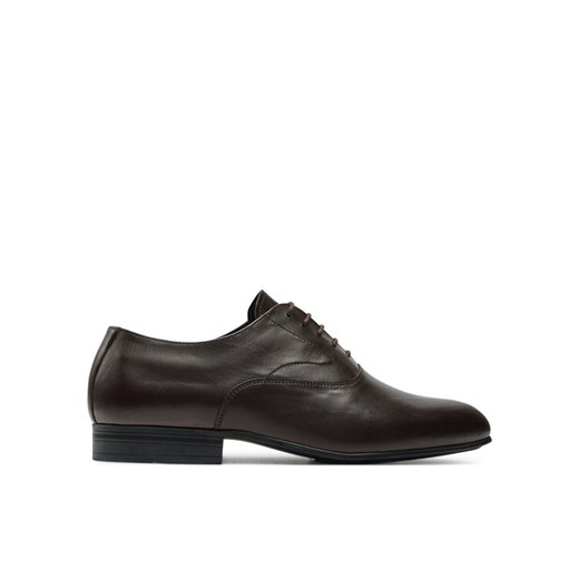 Calvin Klein Półbuty HM0HM01690 Brązowy ze sklepu MODIVO w kategorii Buty eleganckie męskie - zdjęcie 182596738