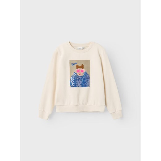 NAME IT Bluza 13221346 Écru Regular Fit ze sklepu MODIVO w kategorii Bluzy dziewczęce - zdjęcie 182596766