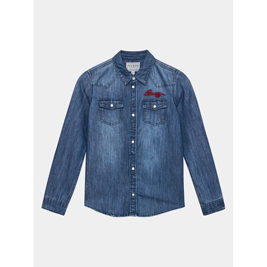 Guess Koszula jeansowa L3BH00 D4UE0 Niebieski Regular Fit ze sklepu MODIVO w kategorii Koszule chłopięce - zdjęcie 182596797