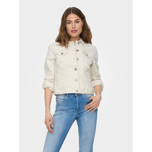 ONLY Kurtka jeansowa Tia 15177238 Écru Regular Fit 40 MODIVO