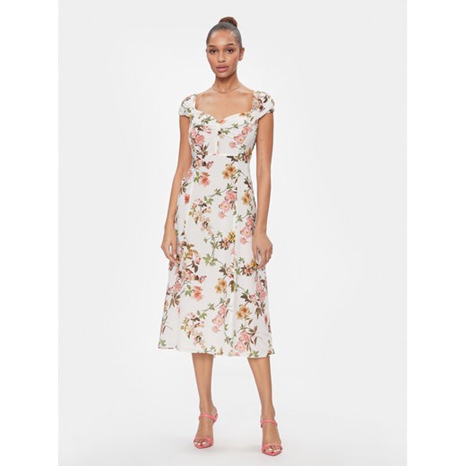 Luisa Spagnoli Sukienka letnia Passionale 540698 Biały Regular Fit ze sklepu MODIVO w kategorii Sukienki - zdjęcie 182596885