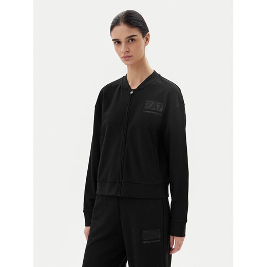 EA7 Emporio Armani Bluza 7W000178 AF12473 UC001 Czarny Regular Fit ze sklepu MODIVO w kategorii Bluzy damskie - zdjęcie 182596898