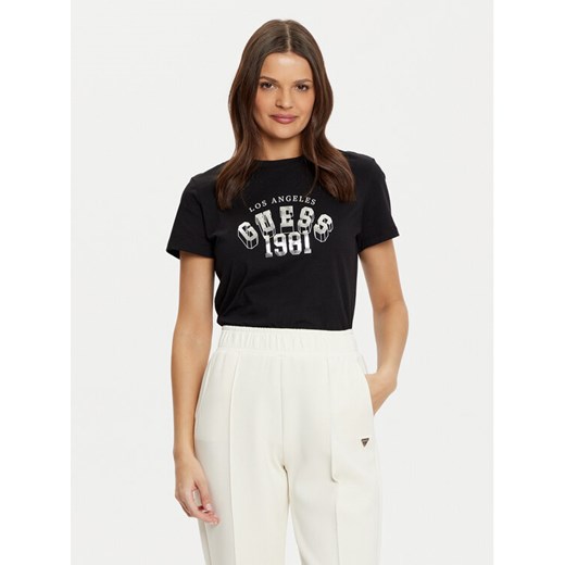 Guess T-Shirt V5RI06 I3Z14 Czarny Regular Fit ze sklepu MODIVO w kategorii Bluzki damskie - zdjęcie 182596899