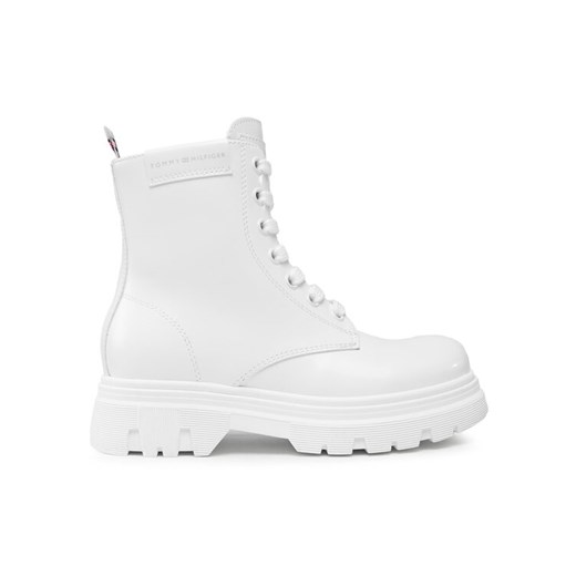 Tommy Hilfiger Kozaki T4A5-33039-1453 M Biały ze sklepu MODIVO w kategorii Buty zimowe dziecięce - zdjęcie 182596905