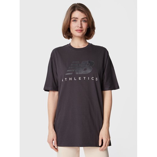 New Balance T-Shirt WT23503 Czarny Oversize ze sklepu MODIVO w kategorii Bluzki damskie - zdjęcie 182596986