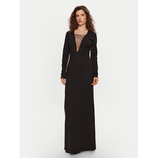 STAUD Sukienka wieczorowa Kris R24P2194PT Czarny Slim Fit ze sklepu MODIVO w kategorii Sukienki - zdjęcie 182597009