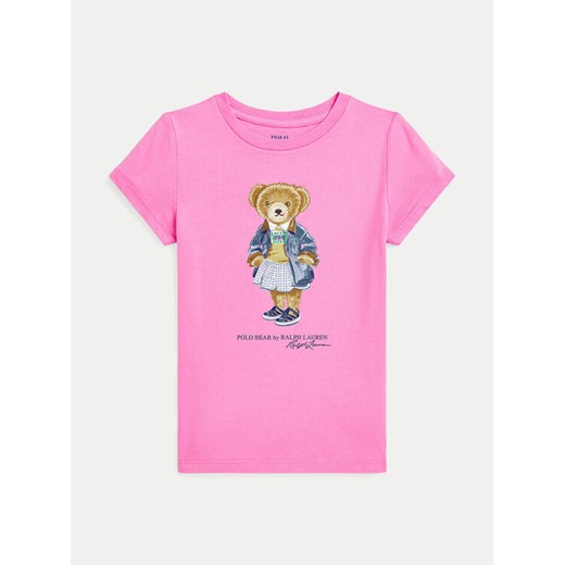 Polo Ralph Lauren T-Shirt 313965154001 Różowy Regular Fit ze sklepu MODIVO w kategorii Bluzki dziewczęce - zdjęcie 182597086
