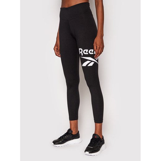 Reebok Legginsy Identity Logo GL2547 Czarny Slim Fit ze sklepu MODIVO w kategorii Spodnie damskie - zdjęcie 182597199