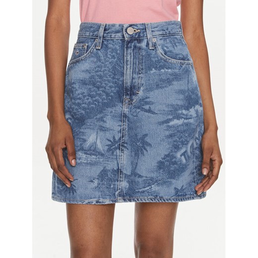 Tommy Jeans Spódnica jeansowa DW0DW17671 Niebieski Regular Fit ze sklepu MODIVO w kategorii Spódnice - zdjęcie 182597268