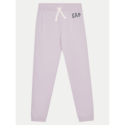 Gap Spodnie dresowe 845041-01 Fioletowy Regular Fit ze sklepu MODIVO w kategorii Spodnie dziewczęce - zdjęcie 182597296