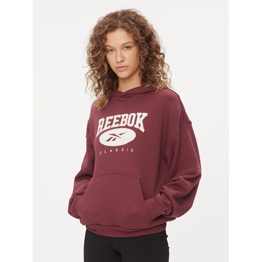 Reebok Bluza Classics Big Logo HZ8101 Czerwony Relaxed Fit ze sklepu MODIVO w kategorii Bluzy damskie - zdjęcie 182597306