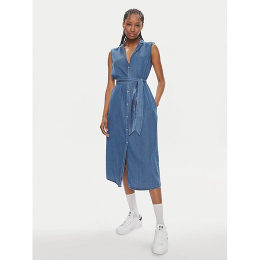 Pepe Jeans Sukienka koszulowa Maggie PL953512 Niebieski Regular Fit ze sklepu MODIVO w kategorii Sukienki - zdjęcie 182597337