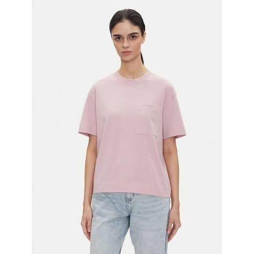 Lee T-Shirt Pocket 112363619 Fioletowy Relaxed Fit ze sklepu MODIVO w kategorii Bluzki damskie - zdjęcie 182597369