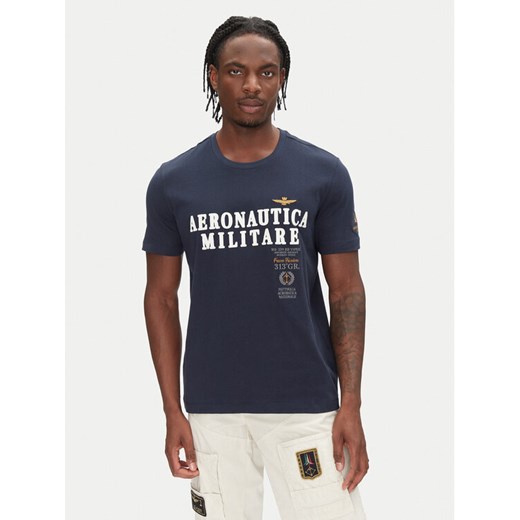 Aeronautica Militare T-Shirt 251TS2401J592 Granatowy Regular Fit ze sklepu MODIVO w kategorii T-shirty męskie - zdjęcie 182597379