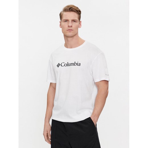 Columbia T-Shirt Csc Basic Logo 1680053 Biały Regular Fit ze sklepu MODIVO w kategorii T-shirty męskie - zdjęcie 182597417
