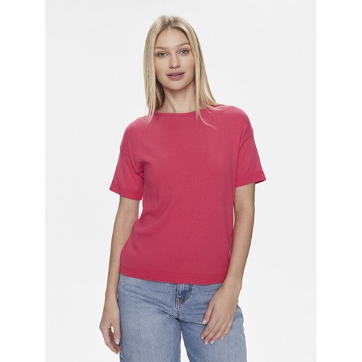 United Colors Of Benetton T-Shirt 103CD102M Różowy Regular Fit ze sklepu MODIVO w kategorii Bluzki damskie - zdjęcie 182597555
