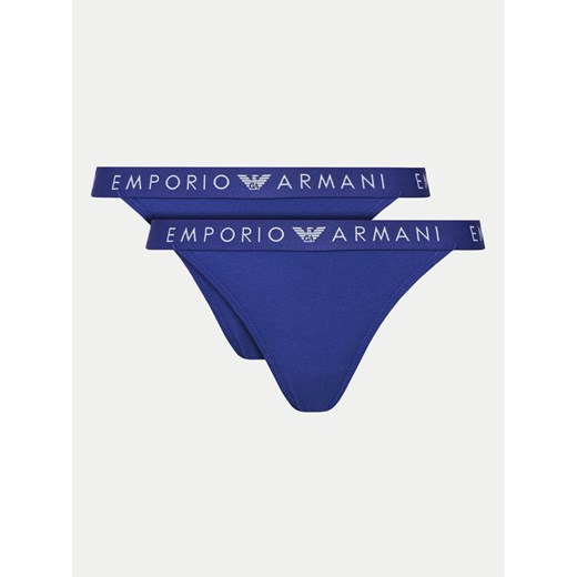 Emporio Armani Underwear Komplet 2 par stringów 164522 4F227 07191 Niebieski ze sklepu MODIVO w kategorii Majtki damskie - zdjęcie 182597645