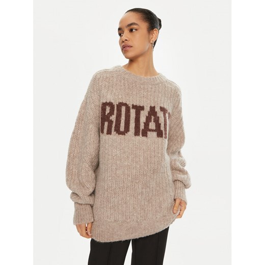 ROTATE Sweter 114443 Brązowy Regular Fit ze sklepu MODIVO w kategorii Swetry damskie - zdjęcie 182597735