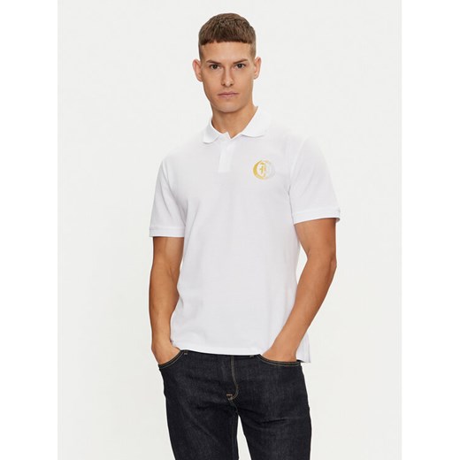 Just Cavalli Polo 76OAGG19 Biały Regular Fit ze sklepu MODIVO w kategorii T-shirty męskie - zdjęcie 182597748