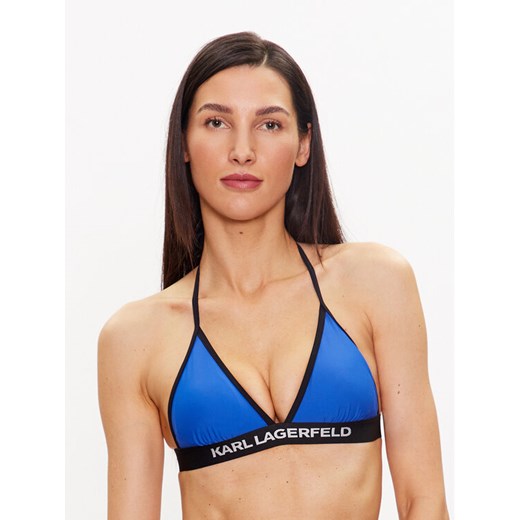 KARL LAGERFELD Góra od bikini 230W2234 Niebieski ze sklepu MODIVO w kategorii Stroje kąpielowe - zdjęcie 182597769