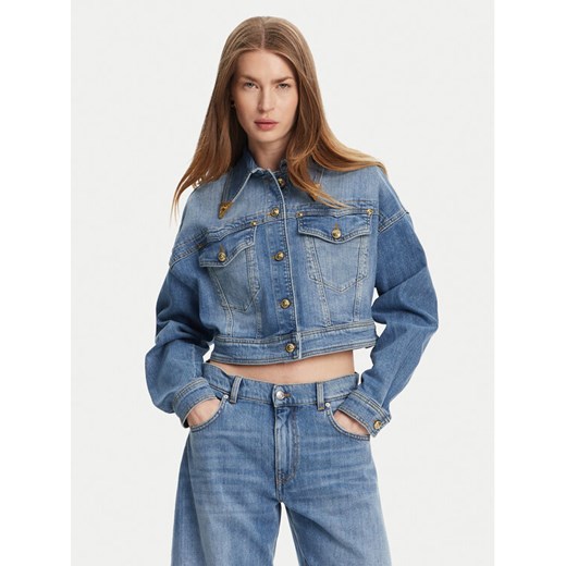 Versace Jeans Couture Kurtka jeansowa 78HAS450 Niebieski Relaxed Fit ze sklepu MODIVO w kategorii Kurtki damskie - zdjęcie 182597788