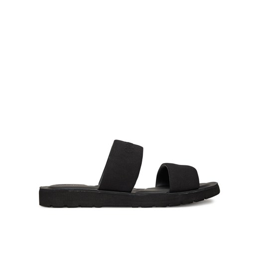 Calvin Klein Klapki Double Strap Cv Logo HM0HM01801 Czarny ze sklepu MODIVO w kategorii Klapki męskie - zdjęcie 182597795