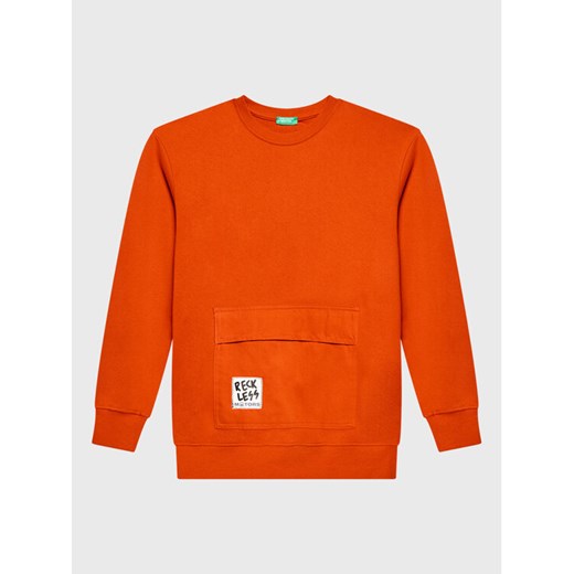 United Colors Of Benetton Bluza 3J74C106M Czerwony Regular Fit ze sklepu MODIVO w kategorii Bluzy chłopięce - zdjęcie 182597837