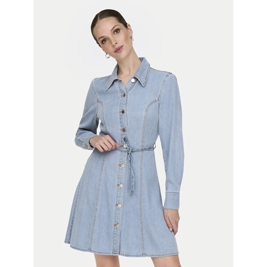 JDY Sukienka jeansowa Kamma 15338892 Błękitny Standard Fit ze sklepu MODIVO w kategorii Sukienki - zdjęcie 182597896