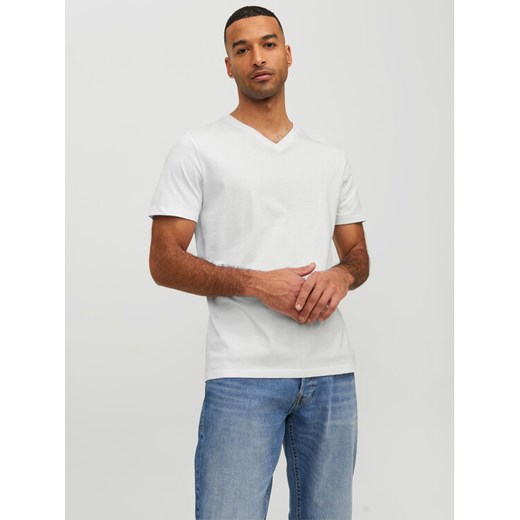 Jack&Jones T-Shirt Basic 12156102 Biały Standard Fit ze sklepu MODIVO w kategorii T-shirty męskie - zdjęcie 182597968