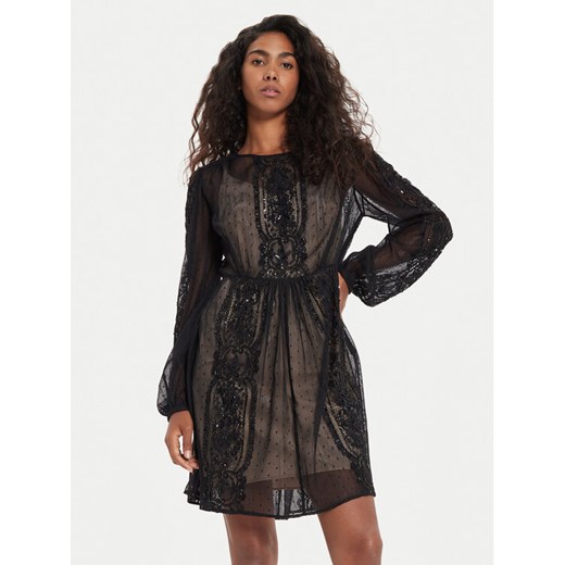 TWINSET Sukienka koktajlowa 241TP2030 Czarny Loose Fit ze sklepu MODIVO w kategorii Sukienki - zdjęcie 182597995