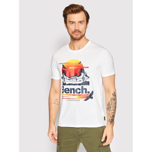 Bench T-Shirt Mendota 120695 Biały Regular Fit ze sklepu MODIVO w kategorii T-shirty męskie - zdjęcie 182598025