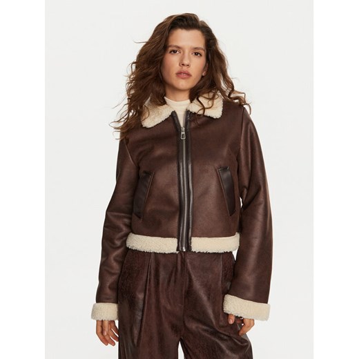 ONLY Kurtka z imitacji skóry Betty 15322046 Brązowy Regular Fit ze sklepu MODIVO w kategorii Kurtki damskie - zdjęcie 182598028