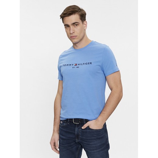 Tommy Hilfiger T-Shirt Logo MW0MW11797 Niebieski Regular Fit ze sklepu MODIVO w kategorii T-shirty męskie - zdjęcie 182598029