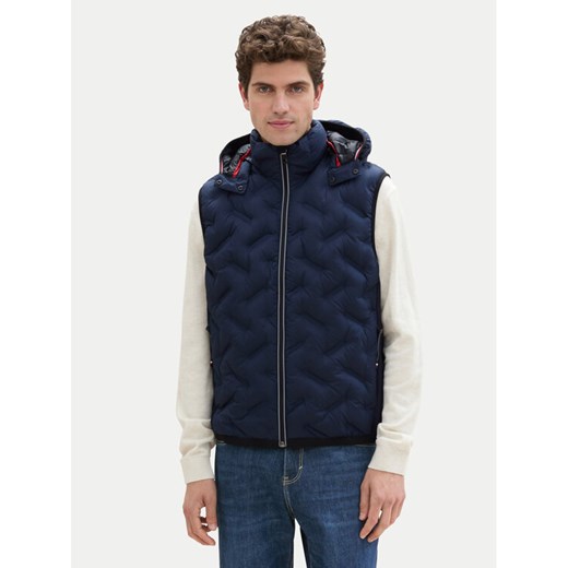 Tom Tailor Kamizelka 1041313 Granatowy Regular Fit ze sklepu MODIVO w kategorii Kamizelki męskie - zdjęcie 182598139