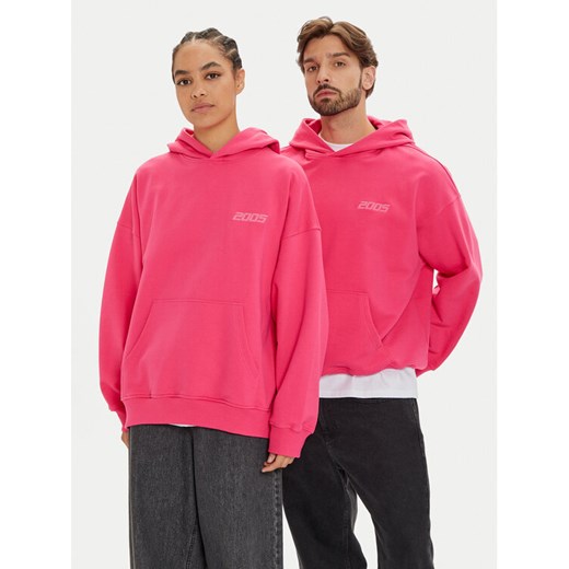 2005 Bluza Unisex Basic Różowy Regular Fit ze sklepu MODIVO w kategorii Bluzy męskie - zdjęcie 182598199