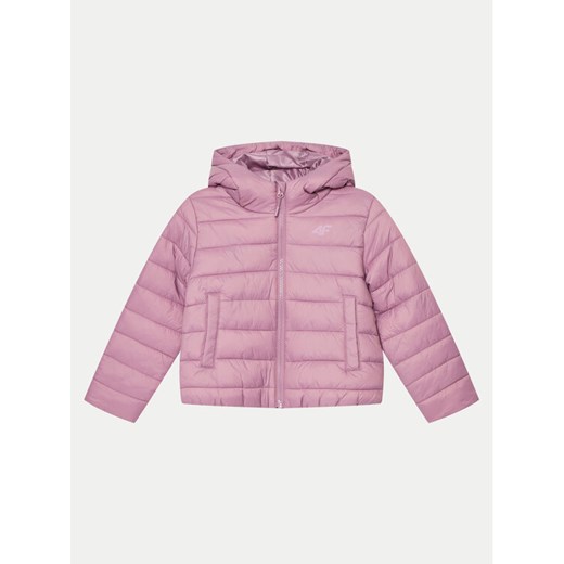 4F Kurtka zimowa 4FJWAW24TDJAF449 Różowy Regular Fit ze sklepu MODIVO w kategorii Kurtki dziewczęce - zdjęcie 182598245