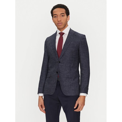 BOSS Marynarka H-Hutson-251 50539804 Granatowy Regular Fit ze sklepu MODIVO w kategorii Marynarki męskie - zdjęcie 182598385