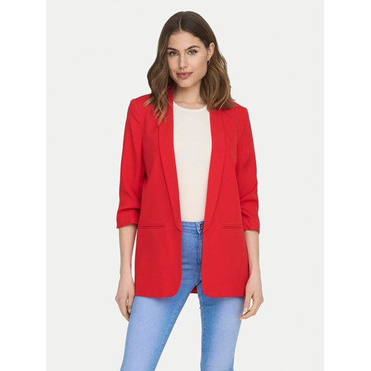 ONLY Marynarka Elly 15197451 Czerwony Regular Fit ze sklepu MODIVO w kategorii Marynarki damskie - zdjęcie 182598417